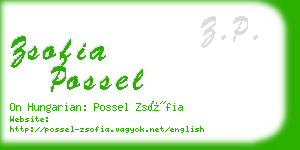 zsofia possel business card